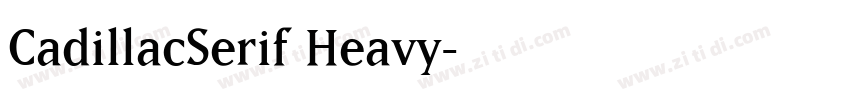 CadillacSerif Heavy字体转换